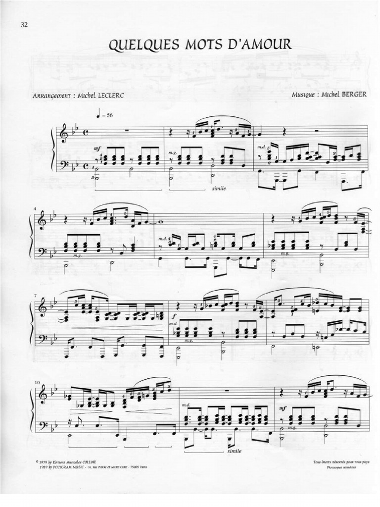 Quelques Mots D'amour PDF