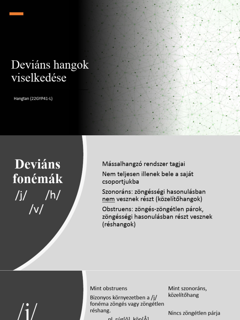 Deviáns Hangok Viselkedése Előadás | PDF