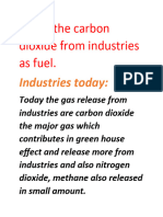 Reuse The Carbon Dioxide From Industries As Fuel