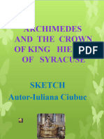 Arhimede Si Coroana Regelui Hieron Al Siracuzei Sonor Legenda in Engleza Pps