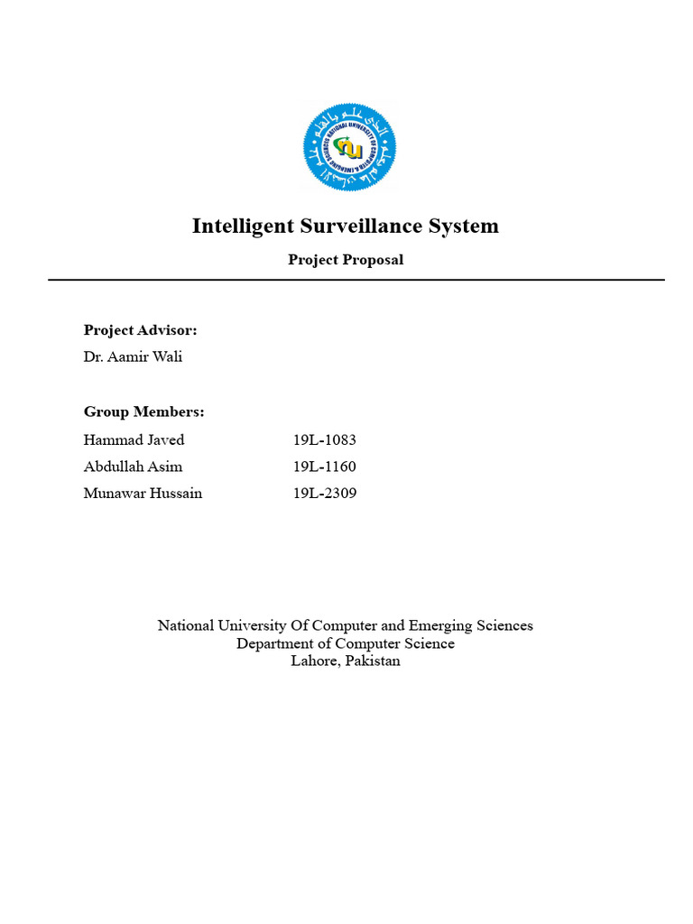 Intelligent Surveillance System Pdf Surveillance