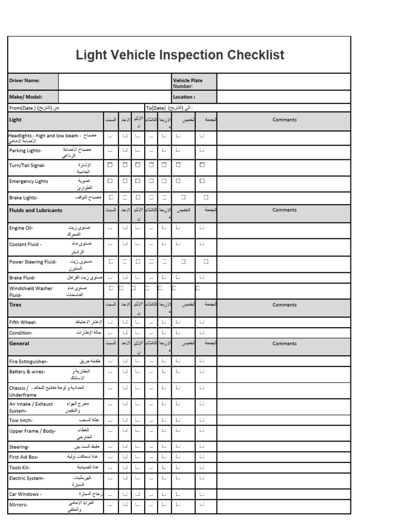 Ambulance Daily Checklist PDF