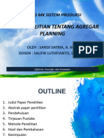TUGAS MK SISPRO AGREGAT PLAN (Paper Penelitian Berkaitan Dengan Agregat Planning) Sandi Satria, A. MD