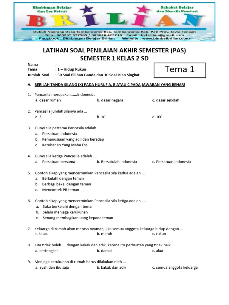 Panduan Lengkap Mengunduh Soal PAS Kelas 2 SD Tema 1: Persiapan Optimal Menuju Penilaian Akhir Semester