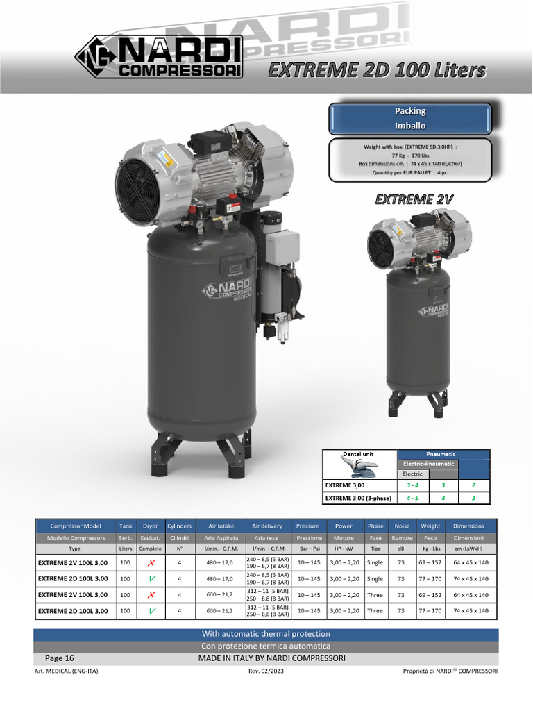 Extreme 2D 100L 3HP | PDF