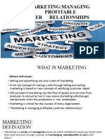 Ca112d - PPT Lecture 1 and 2 Chapter 1 Marketing Is Managing Profitable CR