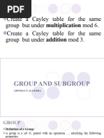 Topic 5 - Group and Subgroup