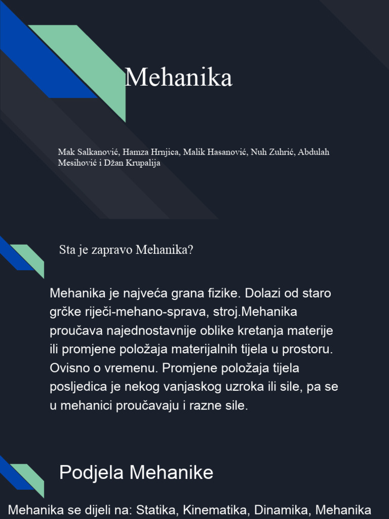 Mehanika | PDF