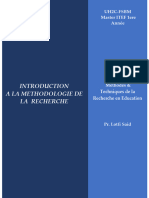 Introduction À La Méthodologie de La Recherche - ITEF