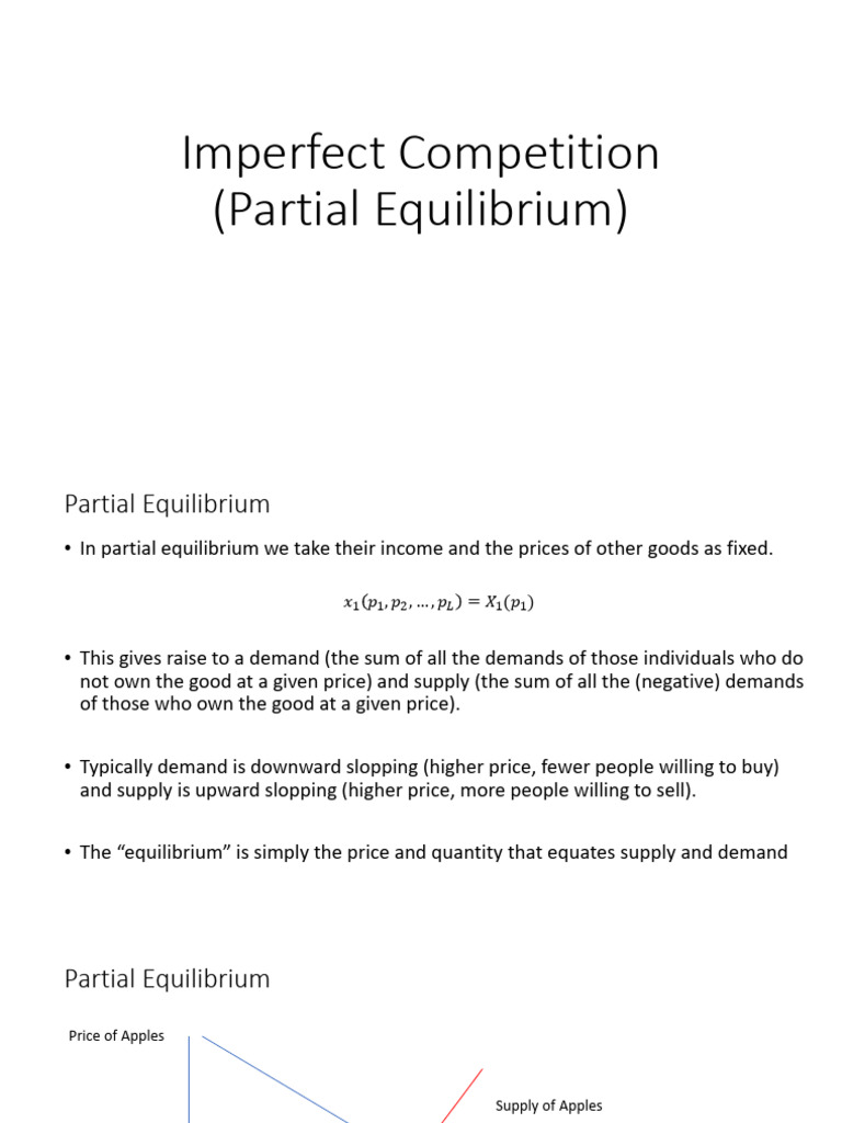 Lecture 5 Imperfect Competition Pdf Economic Equilibrium Supply