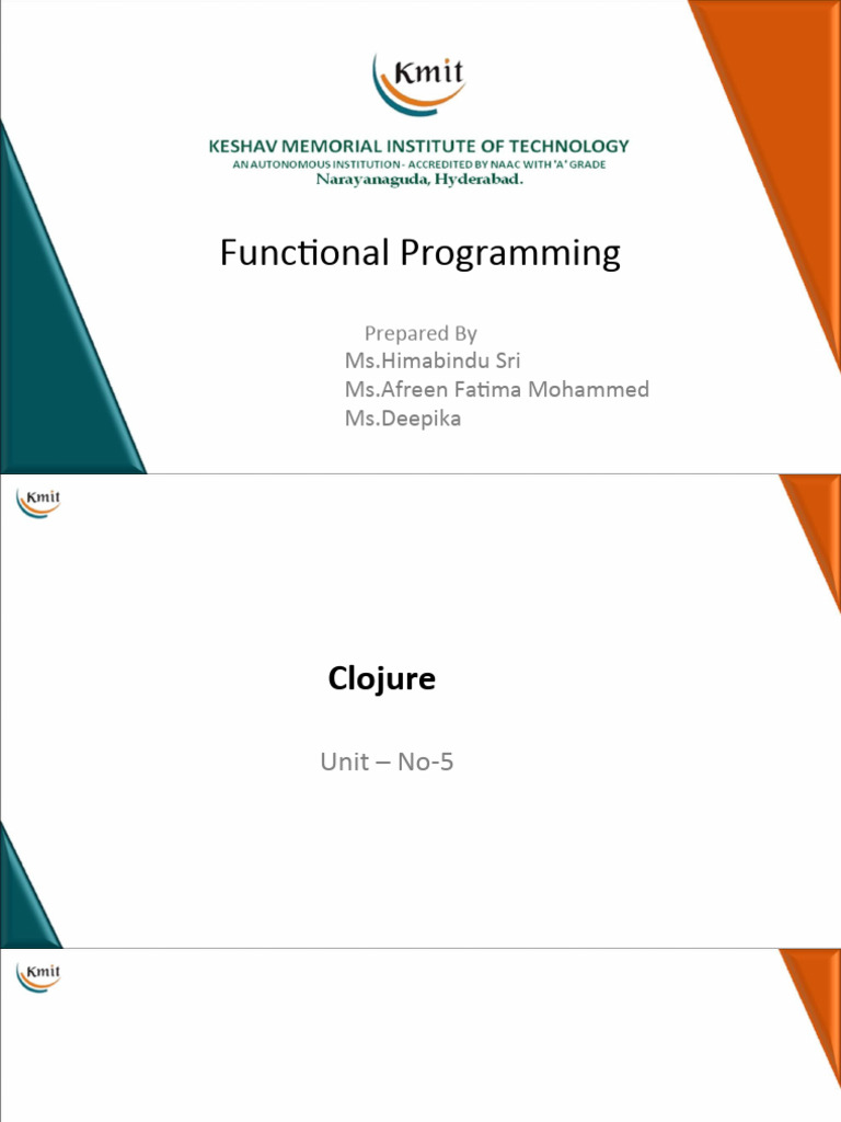 Clojure: A Guide to Functional Programming | PDF | Clojure | Computer ...