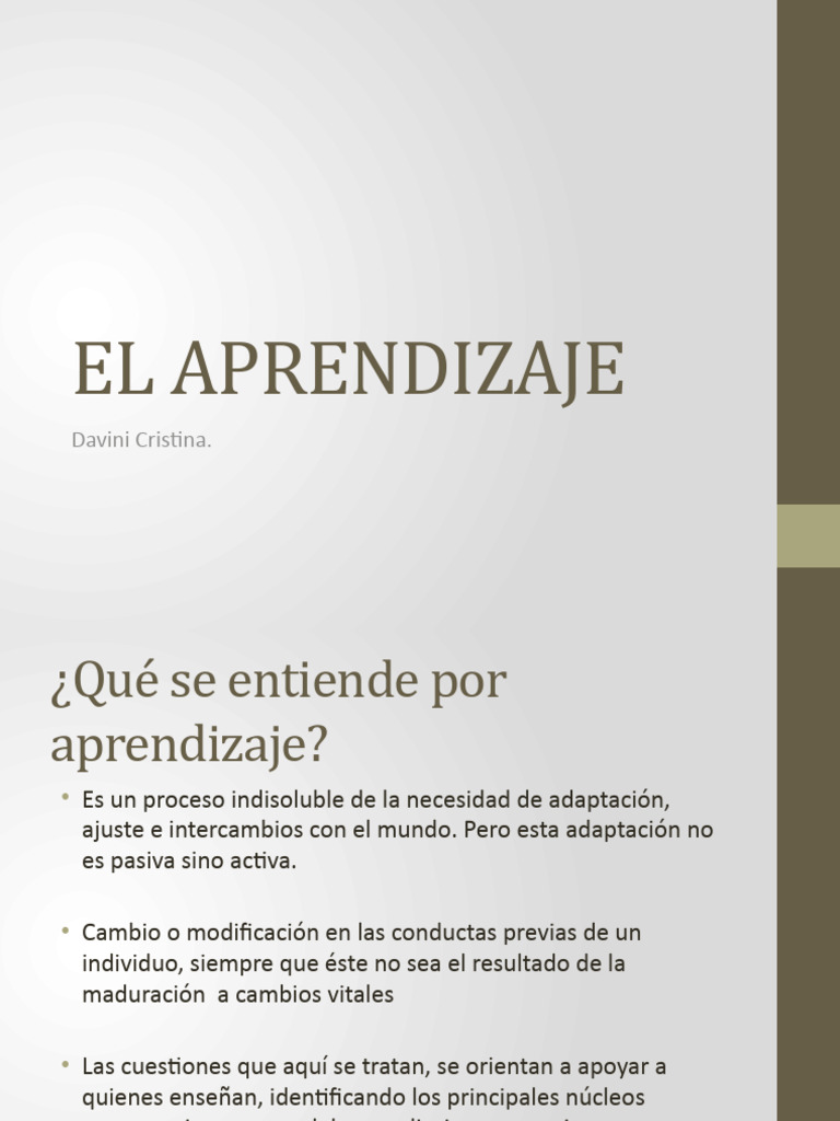 El Aprendizaje Davini | PDF | Aprendizaje | Maestros