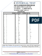 Index Test-1 (Physic) - Final Paper