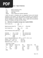 CPA 8 - Financial Management - Paper 8 Solutions