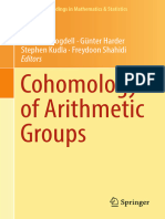 Cohomology of Arithmetic Groups: James W. Cogdell Günter Harder Stephen Kudla Freydoon Shahidi