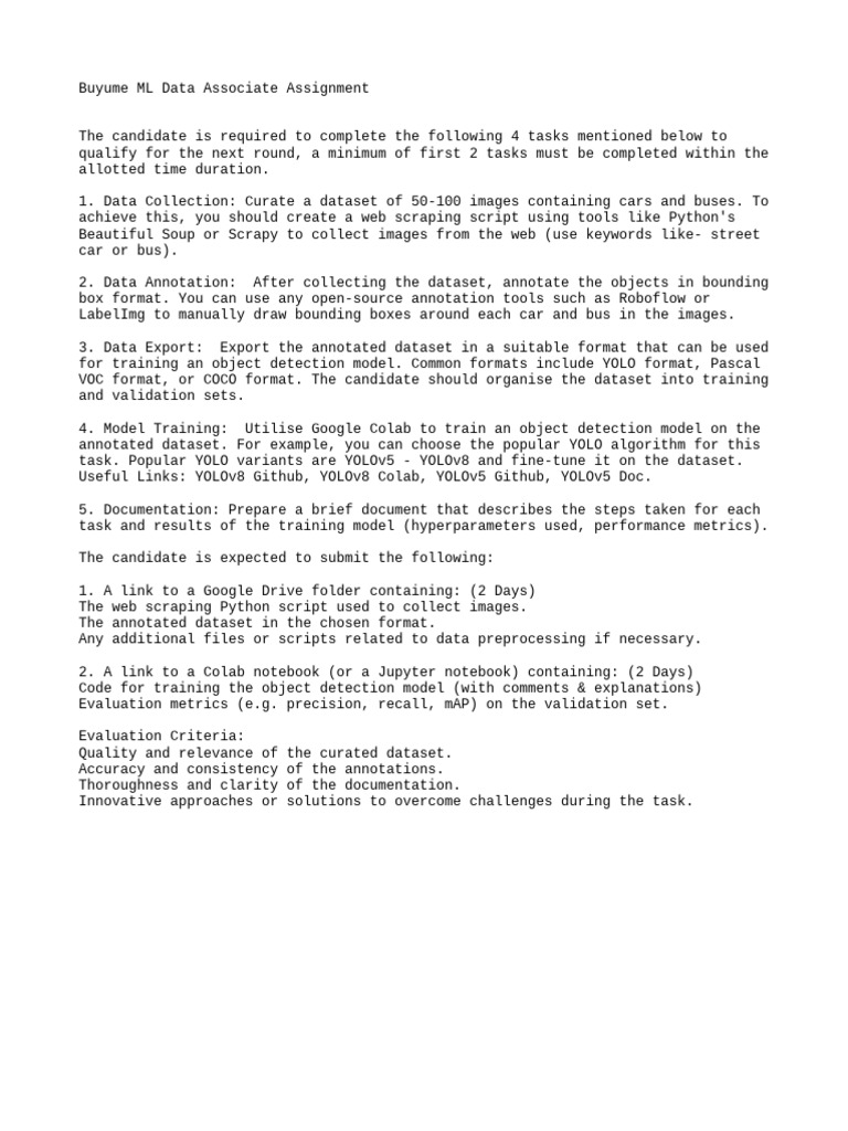 Buyume ML Data Associate Tasks Guide | PDF