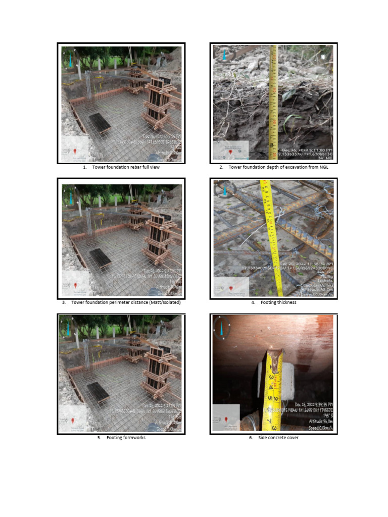 Tower Foundation Rebar Inspection Guide | PDF | Architectural Design ...