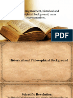 Itish Enlightenment, Historical and Philosophical Background, Main Representatives.