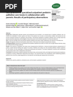 Care Practices of Specialized Outpatient Pediatric Palliative Care Teams in Collaboration With