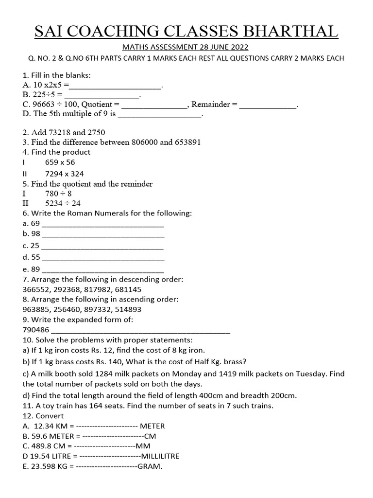test-sai-coaching-classes-bharthal-pdf