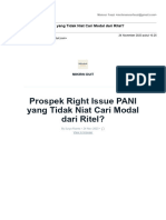 Prospek Right Issue PANI Yang Tidak Niat Cari Modal Dari Ritel