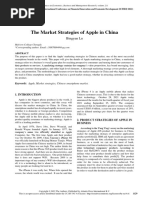 The Market Strategies of Apple in China: Bingyan Lu