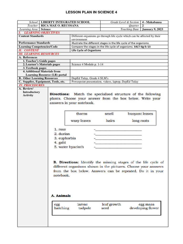 Science Demo PDF Learning Teachers