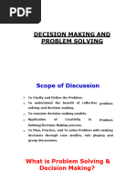 Decision Making and Problem Solving