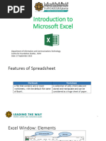 Topic 7 - Intro Microsoft Excel