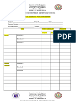 Individual Progress Report and Pupils Query Sheet