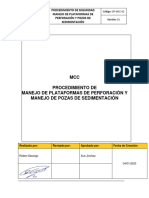 Procedimiento de Manejo de Plataformas de Perforación y Pozos de Sedimentación