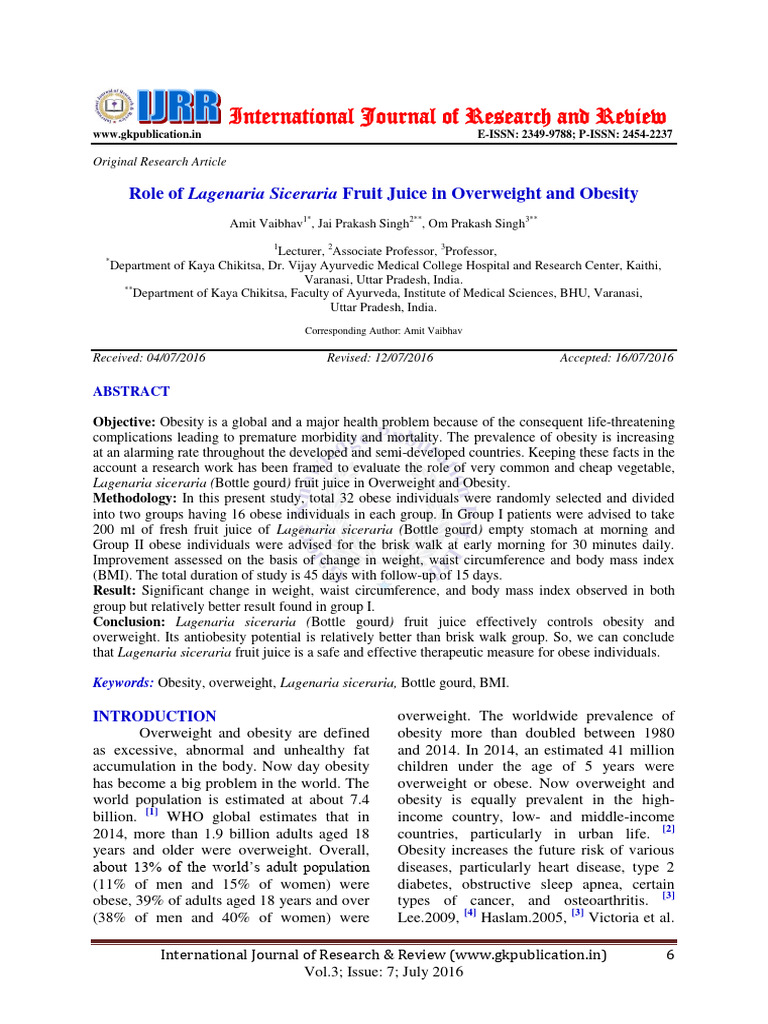 Fruit Juice PDF Body Mass Index Obesity