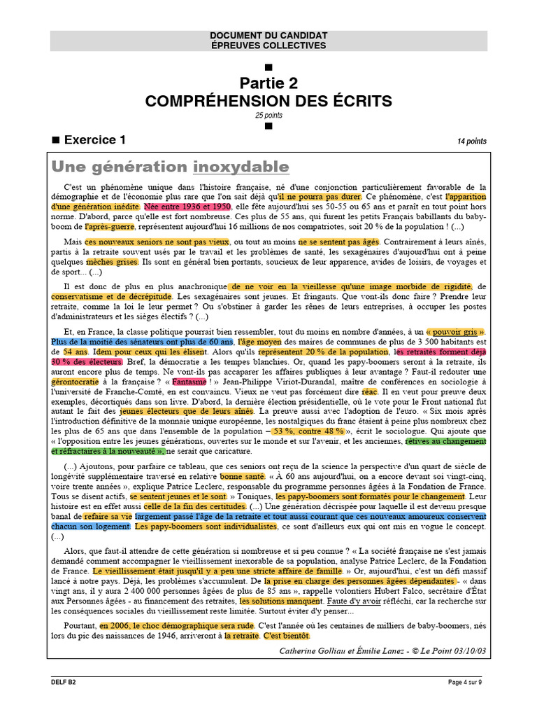Compréhension écrite DELF B2 | PDF | Forêt | Déforestation