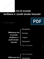 Pitch - Differenza Tra La Scuola Siciliana e I Poeti Siculo-Toscani
