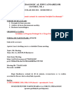 SCRISOARE INFORMATIVA - Sem I