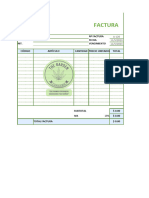 Formato de Factura en Excel