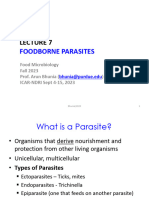Lecture 7 - Parasitic Diseases - Bhunia - FS565 - 2023