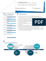 Resume - Ambikapathy - BE MBA - 20yrs Exp - Project - Supply Chain - Marketing - Sales