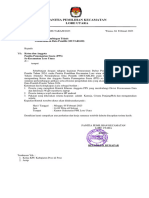 Surat Undangan Bimtek Pemuktahiran Data Pemilih Untuk PPS