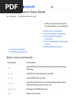 Linux Command Cheat Sheet Simple Version