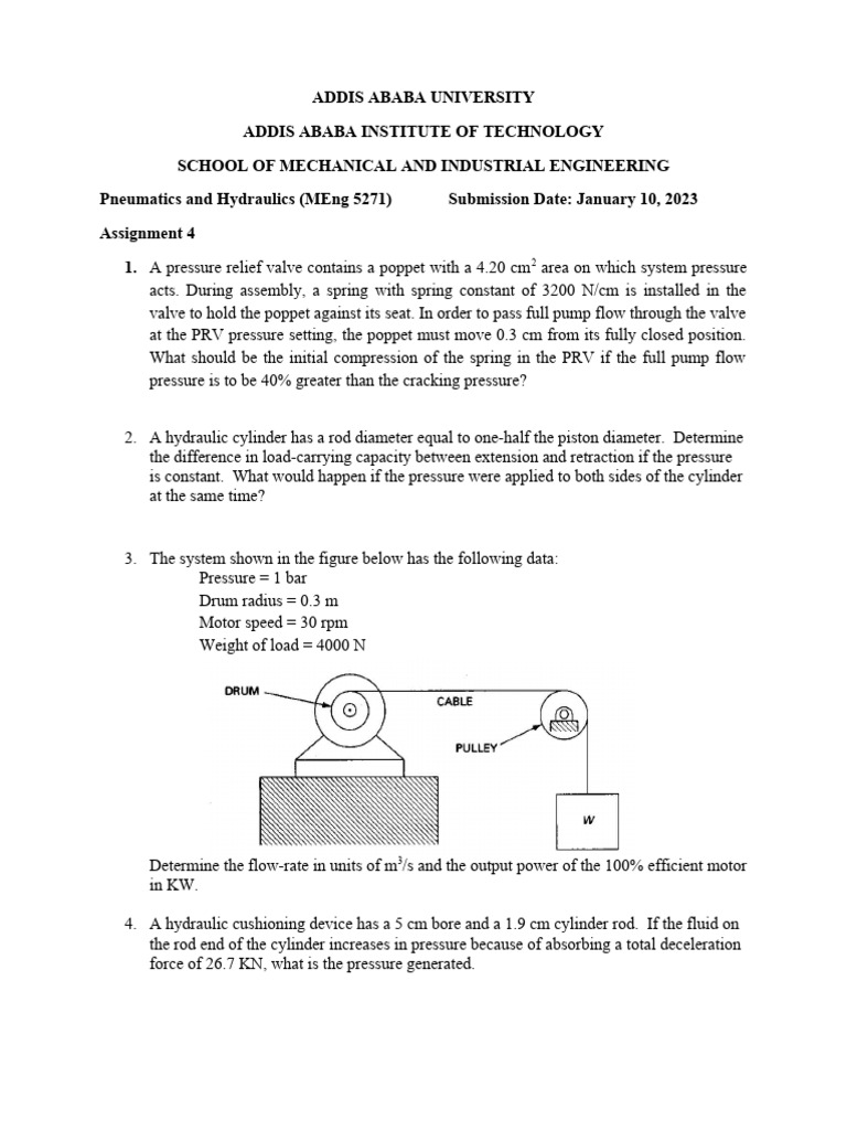 Pneumatics and Hydraulics Assignment Guide | PDF | Technology & Engineering
