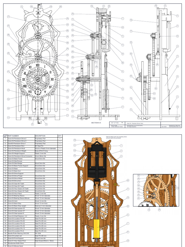 Clock 53 Pendulum Design Plans | PDF | Machines | Manufactured Goods