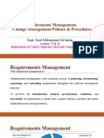 Requirements Management, Change Management Policies & Procedures