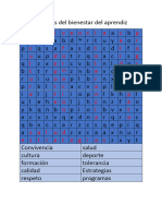 Sopa de Letras Del Bienestar Del Aprendiz