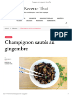 Champignon Sautés Au Gingembre - Recette Thai