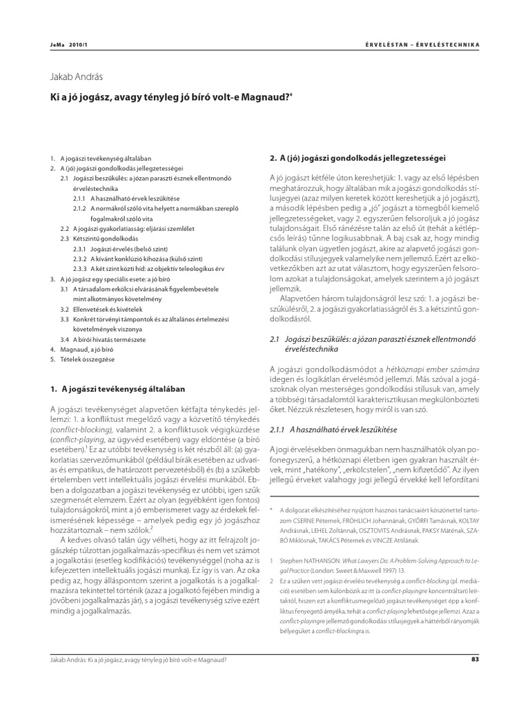 Jakab ki a jo jogasz avagy tenyleg jo biro volt e magnaud pdf