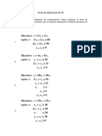 Guía de Ejercicios Programación Lineal (Telecomunicaciones)