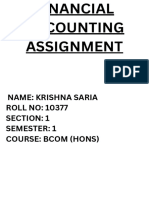 Financial Accounting Assignment