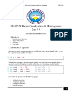 Lab04 - Introduction To Operators