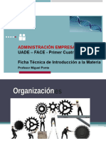 AAAE1 2301clase 1 Orgs y Contexto
